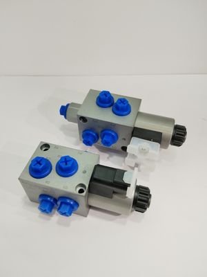 K28DCF08-10-210-27ER 27V υδραυλική βαλβίδα ελέγχου ηλεκτροσόκ 8 οδικών βαλβίδων ηλεκτροσόκ χάλυβα